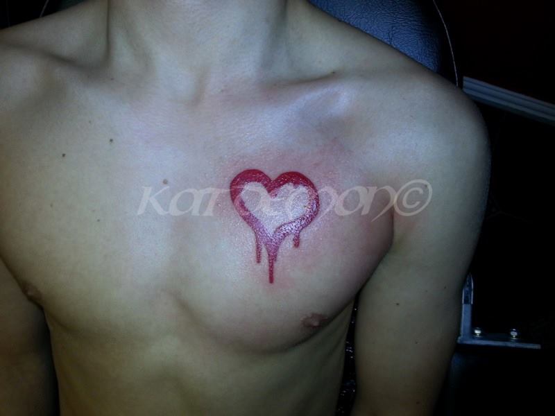 Banksy heart tattoo